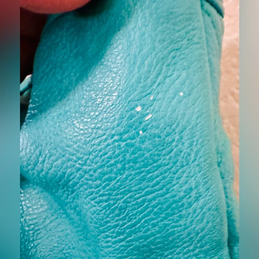 Big Buddha Turquoise Quilted Floral Glam Bag with Gold Chain Accents Luxury - Picture 14 of 16